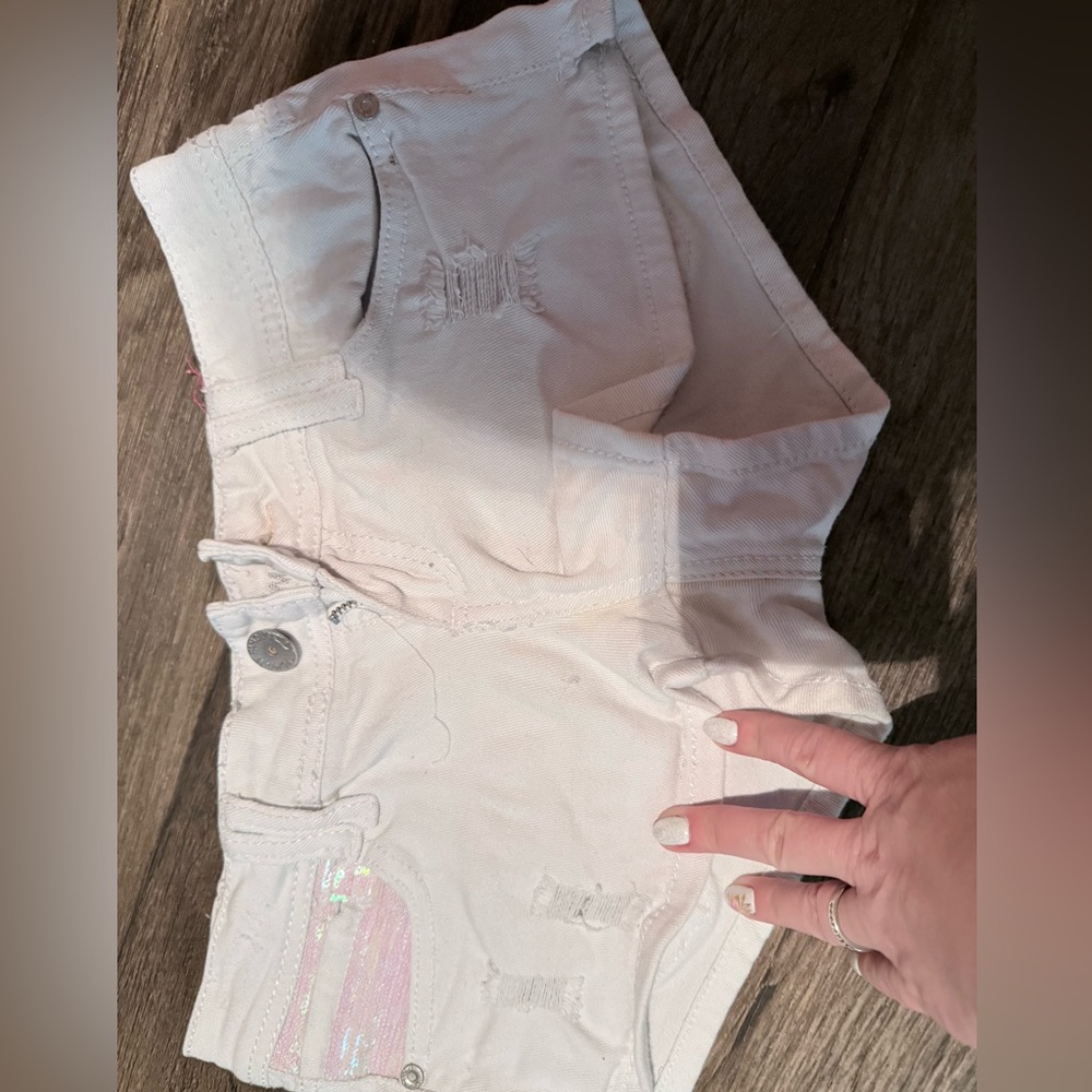 Almost Famous White Jean Shorts